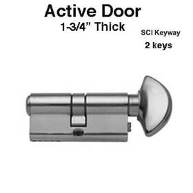 33330102 Rockwell Security Cylinder Lock 90 Degree Solid Brass Profile Chrome