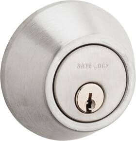 9sd91000-847 Safe Lock - Single Cylinder Deadbolt For Entry Door Satin Nickel Finish