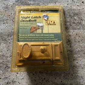 Safety 1st 052181071164 Single Cylinder Deadbolt Lock With Night Latch. New