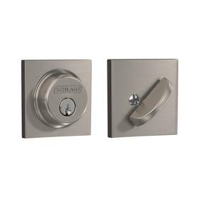 Schlage 043156059324 B60 Collins Satin Nickel Single Cylinder Deadbolt High Security