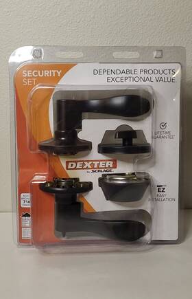 Schlage 043156163335 Dexter By Security Set Deadbolt Lever Entry Keyed Aged 716 Bronze