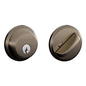 Schlage 043156169122 New Antique Pewter Single Cylinder Keyed Entry Grade 1 Deadbolt Lock