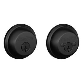Schlage 043156169368 B62 Series Matte Black Double Cylinder Deadbolt Certified Highest For Security