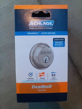 Schlage 043156171248 Satin Nickel Zinc Double Cylinder Deadbolt