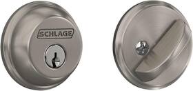 B60n Schlage 043156224678 619 Deadbolt Keyed 1 Side Residential Satin Nickel