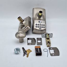 Fe595cam619geo Schlage 043156234738 Camelot Keypad Entry With Flex-lock Satin Nickel Read