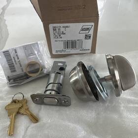 B60n Schlage 043156248377 B60 Series Single Cylinder Keyed Deadbolt In Satin Nickel 619 C