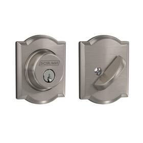 B60nv619 Schlage 043156385584 New Deadbolt Camelot Brushed Nickle Finish