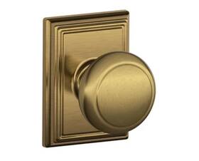 F170ply609 Schlage 043156386093 Add With Addison Rosette Non-turning Half Dummy In Antique Brass