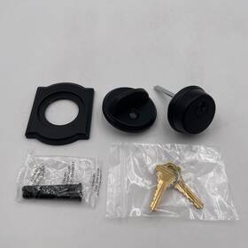 Schlage 043156397990 B60 Cam 622 Camelot Single Cylinder Deadbolt Matte Black