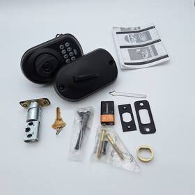 Fe595ply622mer Schlage 043156981472 Plymouth Keypad Entry With Flex-lock And Merano Lever Matte Black