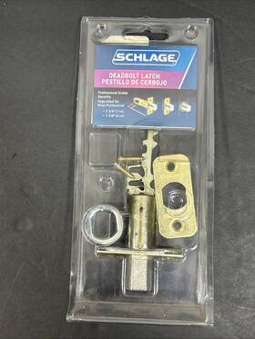 Schlage 043156989232 Dead Bolt Latch 40-000 Brass