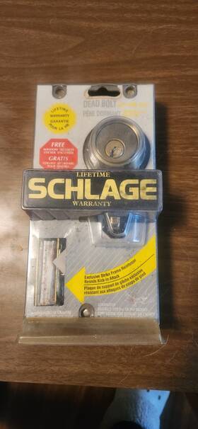 B60n Schlage 061045928919 Adjustable Single Cylinder Deadbolt Metal Brass