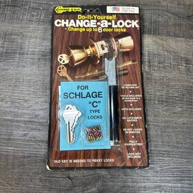 Schlage 095036300811 Vtg Do It Yourself Change A Lock C Re Keying Up To 6 Locks With 2 Keys