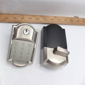 1004183406 Schlage Encode Smart Wi-fi Deadbolt With Camelot Trim Satin Nickel