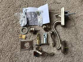 Schlage 194555135383 F60 V Add 619 Acc Addison Handleset With Accent Lever Satin Nickel