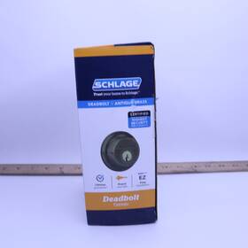 B60n Schlage 194555135444 Adjustable Single Cylinder Deadbolt Metal Antique Brass G 609