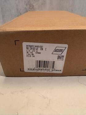 Schlage 194555138186 F60 Cen 622 Lat Century Front Entry Handle Set Matte Black New