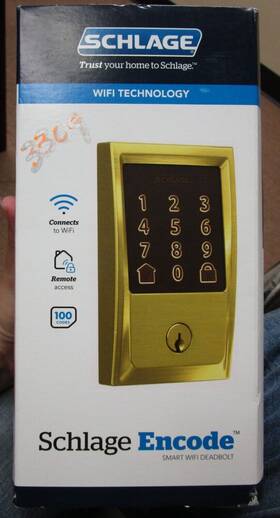 Be489 Schlage 194555183810 Schlageencode Smart Wifi Deadbolt Wb Cen 608 Satin Brass Brand New