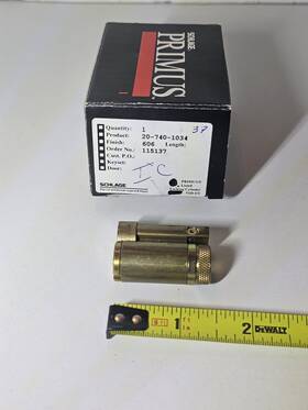 20-740-1034 Schlage Primus Cylinder High Security Lock Level 1 No Keys