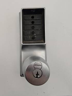 201049 Schlage Mechanical Keypad Door Lock Metal Satin Silver/black With Keyless