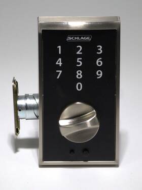 2452992 Schlage Schalge Touch Electronic Deadbolt Not Wi-fi Brushed Nickel And Black
