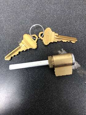 29018626 Schlage Short Compressed Cylinder For F Series - Satin Chrome