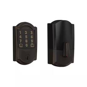 Schlage 313031664630 Camelot Aged Bronze Encode Smart Wifi Lock With Alarm