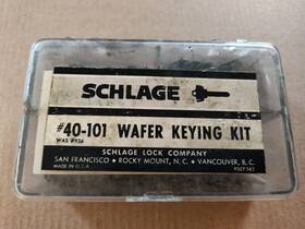 40-101 Schlage Vintage #40-101 Wafer Keying Kit Lock Company With Case