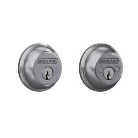Schlage 445043172186 Satin Chrome Light Commercial Double Cylinder Deadbolt