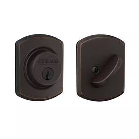 Schlage 445053052072 B60 Series Greenwich Aged Bronze Single Cylinder Deadbolt Certified Highest For