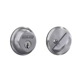 Schlage 726084248076 Satin Chrome Single Cylinder Deadbolt - Light Commercial