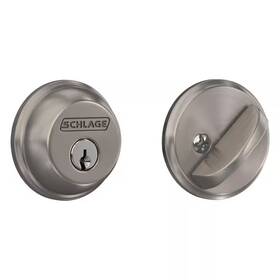 Schlage 744110299755 B60 Series Satin Nickel Single Cylinder Deadbolt Certified Highest For Security