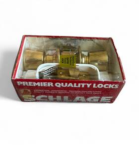 A53wdv Schlage Vintage Bell Entry Lock Bright Brass 605 Heavy Duty Nos Sealed