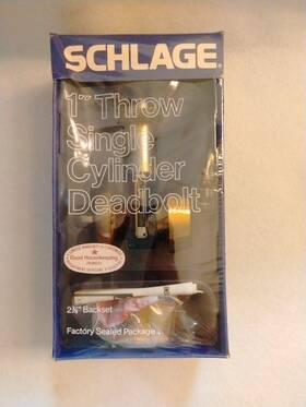 B160pv Schlage 1 Inch Throw Single Cylinder Deadbolt New In Box