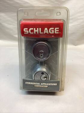 B162csv Schlage Commercial Deadbolt Satin Chrome Keyed Diferent