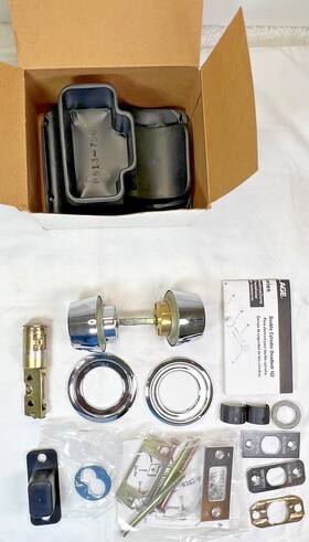 B162jex Schlage 625 Double Cylinder Deadbolt F/schlage Removable Core Bright Chr
