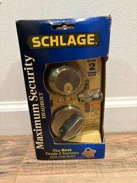 B362n4505605 Schlage Professional Grade Double Cylinder Deadbolt Brass New
