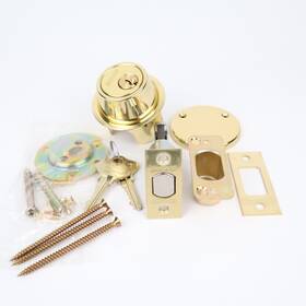 B561p6 Schlage 605 Deadbolt With Exterior Plate Brass Finish