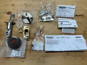 B571619 Schlage Lock Company B571 619 Occupied Indicator Deadbolt Satin Nickel With Key