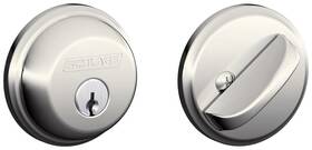 B60618 Schlage B60 Single Cylinder Keyed Entry Grade 1 Deadbolt - Nickel