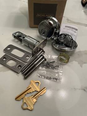 B60625 Schlage Single Cylinder Grade 1 Deadbolt Polished Chrome