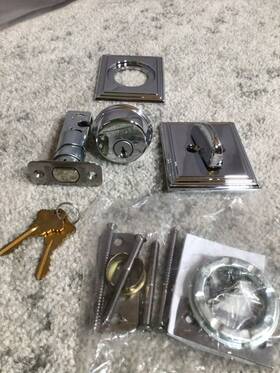 B60add625 Schlage Single Cylinder Deadbolt With Decorative Addison Rose New