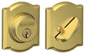 B60cam608 Schlage B60n-cam Single Cylinder Keyed Entry Grade 1 Deadbolt - Brass