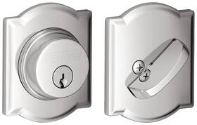 B60cam625 Schlage B60n-cam Single Cylinder Keyed Entry Grade 1 Deadbolt - Chrome