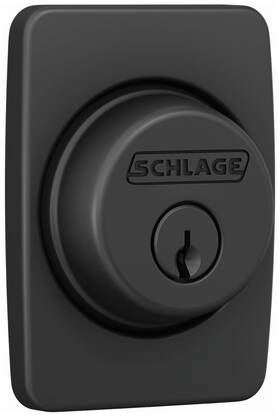 B60gee622 Schlage B60-gee Custom Single Cylinder Keyed Entry Deadbolt - Black