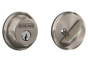 B60l-619 Schlage B60l 619 Single Cylinder Keyed Entry Grade 1 Deadbolt Satin Nickel