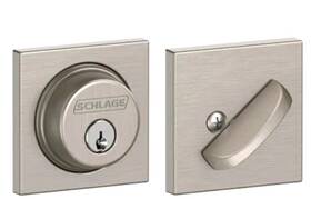 B60n-col-619 Schlage B60n-col 619 Single Cylinder Keyed Entry Deadbolt In Satin Nickel