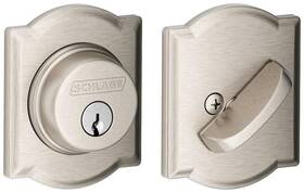 B60ncam619 Schlage B60n-cam Single Cylinder Keyed Entry Grade 1 Deadbolt - Nickel