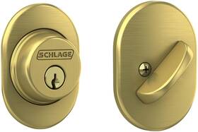 B60rmn608 Schlage B60-rmn Remsen Single Cylinder Keyed Entry Deadbolt - Brass